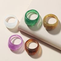 Simple Color Transparent Acrylic Ring Wholesale main image 5
