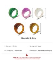 Simple Color Transparent Acrylic Ring Wholesale main image 6