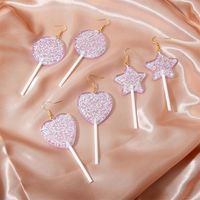 Wholesale Fashion Transparent Heart Lollipop Earrings main image 3