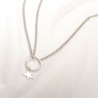 Fashion Double-layer Chain Five-pointed Star Alloy Necklace Wholesale main image 3