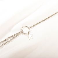 Fashion Double-layer Chain Five-pointed Star Alloy Necklace Wholesale main image 5