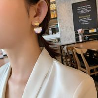 Fashion Metal Sequin Semicircle Rhinestone Alloy Earrings Wholesale main image 3