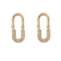 Fashion Oval Rhinestone Geometric Alloy Earrings Wholesale main image 6