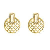 Fashion Pearl Metal Circle Mesh Earrings Wholesale main image 6