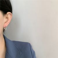 Korean Geometric Oval Rhinestone Alloy Earrings Wholesale main image 6