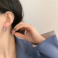 Korean Geometric Oval Rhinestone Alloy Earrings Wholesale main image 5