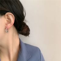 Korean Geometric Oval Rhinestone Alloy Earrings Wholesale main image 4