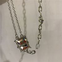 Fashion Emerald Heart-shape Alloy Necklace Wholesale main image 3