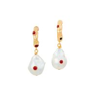 Fashion Special-shaped Pearl Alloy Earrings Wholesale main image 3