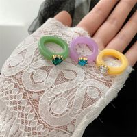 Wholesale Korean Gem Candy Color Transparent Acrylic Ring main image 1
