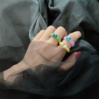 Wholesale Korean Gem Candy Color Transparent Acrylic Ring main image 5