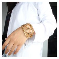 Fashion Geometric Ring Snap Chain Alloy Bracelet Wholesale main image 2