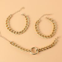 Fashion Geometric Ring Snap Chain Alloy Bracelet Wholesale main image 4