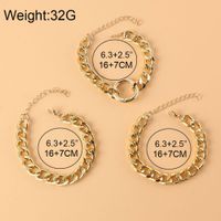 Fashion Geometric Ring Snap Chain Alloy Bracelet Wholesale main image 6
