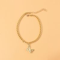 Fashion Butterfly Rhinestone Multi-layer Alloy Anklet Wholesale main image 3