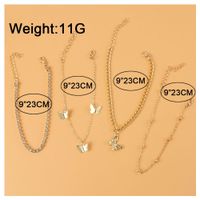 Fashion Butterfly Rhinestone Multi-layer Alloy Anklet Wholesale main image 6