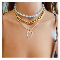 Fashion Geometric Heart-shape Multi-layer Alloy Necklace Wholesale main image 1