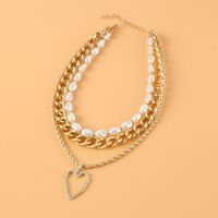 Fashion Geometric Heart-shape Multi-layer Alloy Necklace Wholesale main image 3