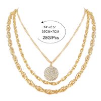 Fashion Round Coin Multilayer Alloy Necklace Wholesale main image 6