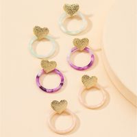 Korea Heart-shape Acrylic Earrings Wholesale main image 3