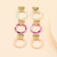 Korea Heart-shape Acrylic Earrings Wholesale main image 5