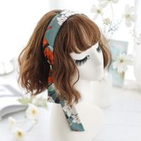 New Fashion Floral Satin Ribbon Silk Scarf Tie Headband main image 5