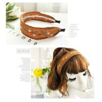 Fashion Ethnic Embroidery Lace Suede Floral Fabric Headband main image 5