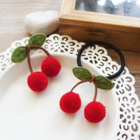 Korean Cute Style Simple New Cherry Hair Ring main image 1