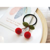 Korean Cute Style Simple New Cherry Hair Ring main image 4