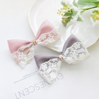 Fashion Simple Style Lace Bow Hairpin main image 1