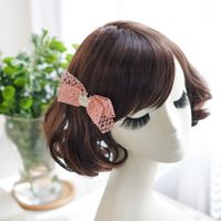 Korean Hollow Solid Color Bow Crown Hairpin main image 5