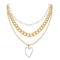 Fashion Geometric Heart-shape Multi-layer Alloy Necklace Wholesale sku image 1