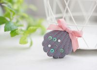 Korea Children’s Cotton Linen Beads Scallops Cute Hair Clip sku image 4