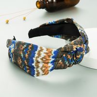 Ethnic Style Colored Pattern Fabric Wide-brimmed Headband main image 1