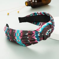 Ethnic Style Colored Pattern Fabric Wide-brimmed Headband main image 5