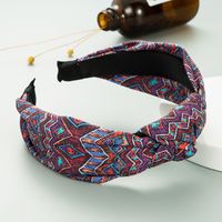 Ethnic Style Colored Pattern Fabric Wide-brimmed Headband main image 7