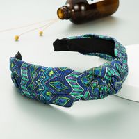 Ethnic Style Colored Pattern Fabric Wide-brimmed Headband sku image 3