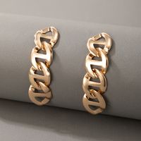 Fashion New Style Simple Metal Chain Earrings sku image 1