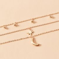 New Fashion Gold-plated Moon Star Multi-layer Necklace main image 5