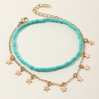Fashion Multi-layered Five-pointed Star Alloy Anklet Wholesale main image 3