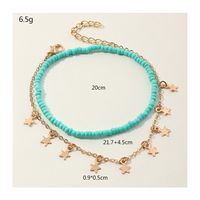 Fashion Multi-layered Five-pointed Star Alloy Anklet Wholesale main image 6