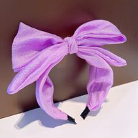 Korean Chiffon Big Butterfly Solid Color Wide-brimmed Headband main image 6