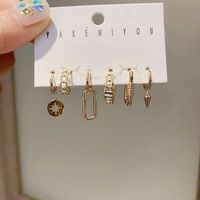 Ins Style Yakemiyou Geometric Copper Plating Artificial Gemstones Earrings main image 4