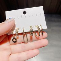 Ins Style Yakemiyou Geometric Copper Plating Artificial Gemstones Earrings main image 2