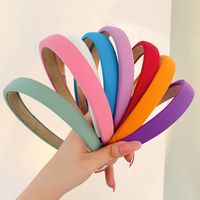 Fashion Candy Color Solid Color Sponge Wide-sided Headband Wholesale main image 1