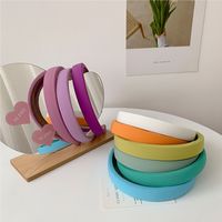 Fashion Candy Color Solid Color Sponge Wide-sided Headband Wholesale main image 6