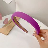 Fashion Candy Color Solid Color Sponge Wide-sided Headband Wholesale main image 4