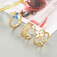 Fashion Multilayer Fishtail Flower Dripping Ring Wholesale main image 1