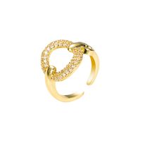 Simple Geometric Copper Gold-plated Open Ring main image 6