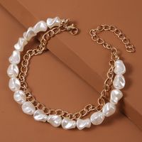 Fashion Multi-layer Pearl Alloy Anklet Wholesale main image 3